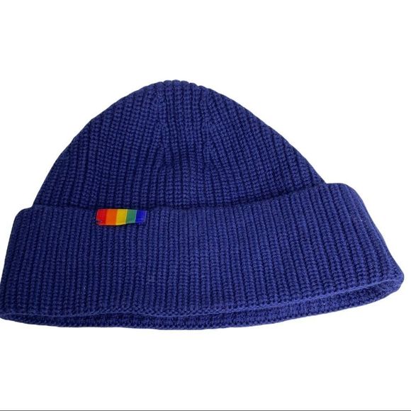 Kurt Geiger WE ARE ONE BEANIE TOQUE navy NWOT - Picture 4 of 5